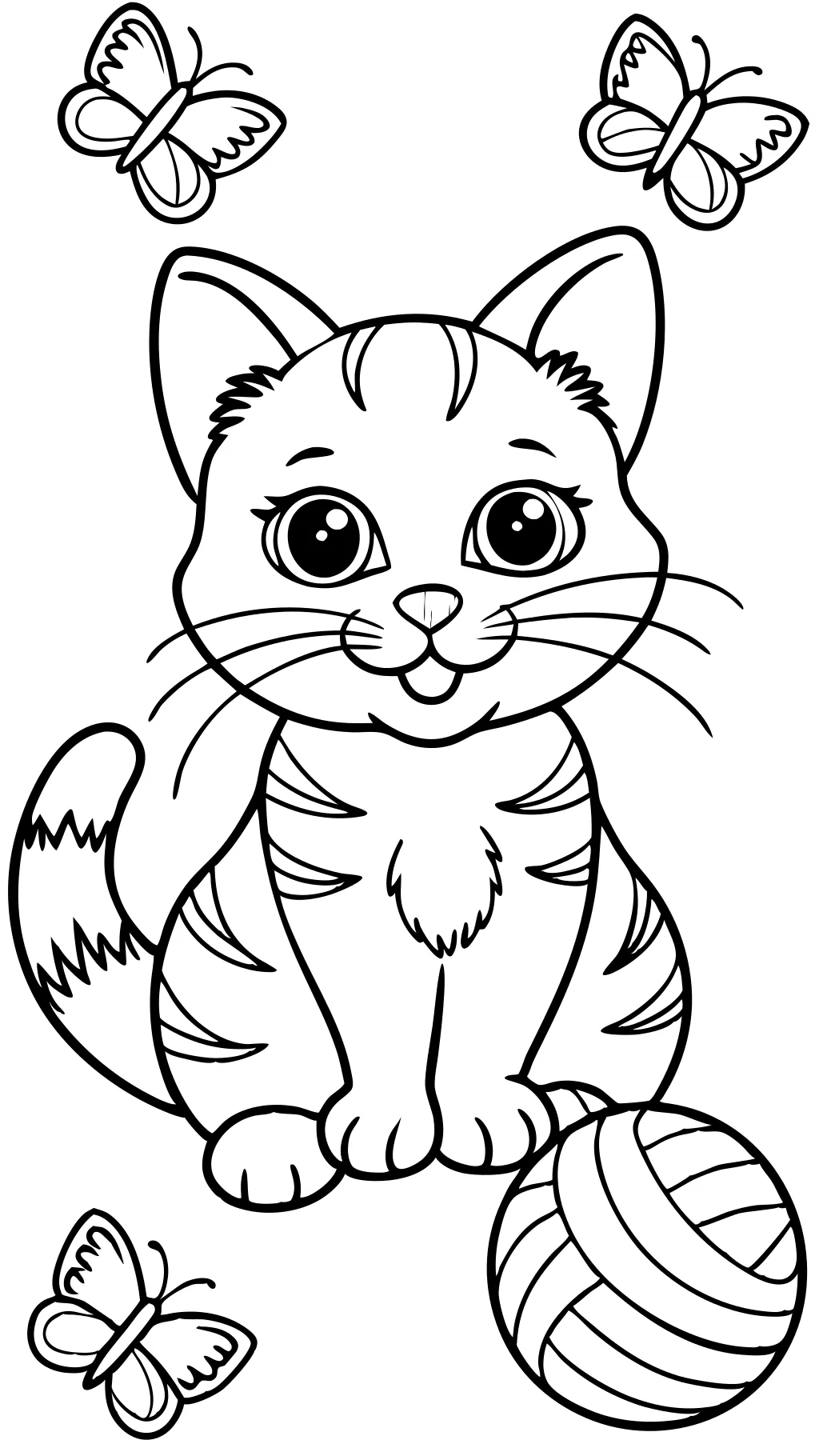 kitten printable coloring pages